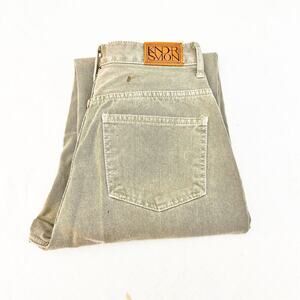 Kinder Salmon Wide Leg Cotton Denim Jeans Khaki Green Size 1 / 27 Equivalent